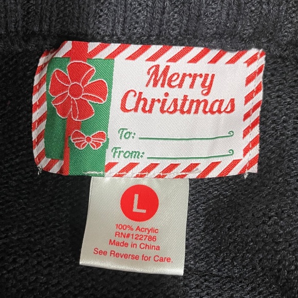 *NWT Merry Christmas Women’s 3D Navy Blue Snowman Sweater Sz L - Picture 9 of 16